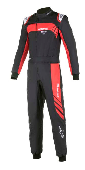 Alpinestars KMX-9 v2 Kart Racing Suit BLACK / RED FRONT IMAGE